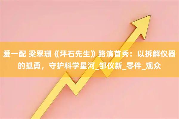 爱一配 梁翠珊《坪石先生》路演首秀：以拆解仪器的孤勇，守护科学星河_邹仪新_零件_观众