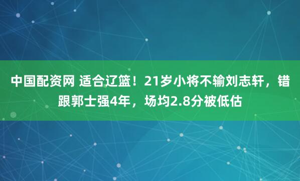 中国配资网 适合辽篮！21岁小将不输刘志轩，错跟郭士强4年，场均2.8分被低估