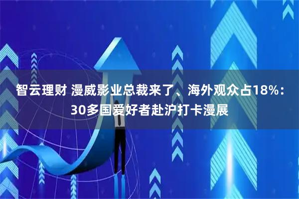 智云理财 漫威影业总裁来了、海外观众占18%：30多国爱好者赴沪打卡漫展